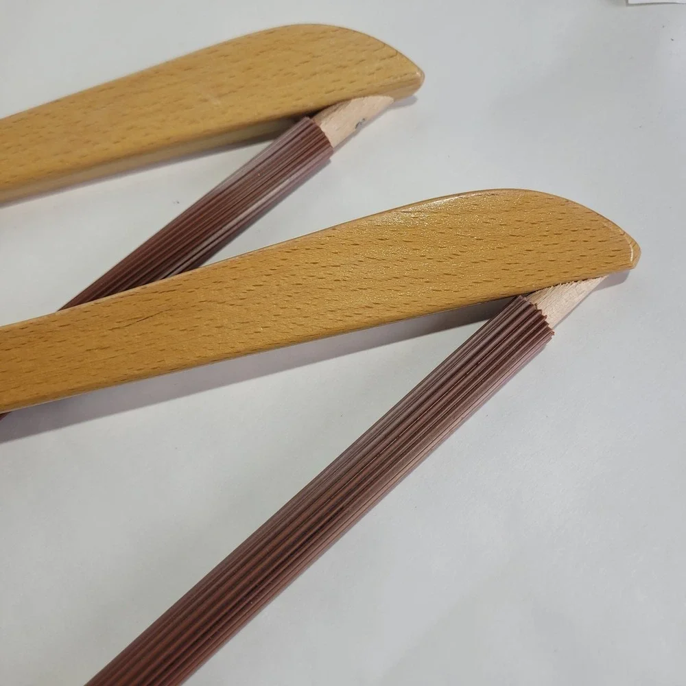 Vintage Joachim Reuther Coburg 2 Wooden Hangers MCM made in Germany Art Deco